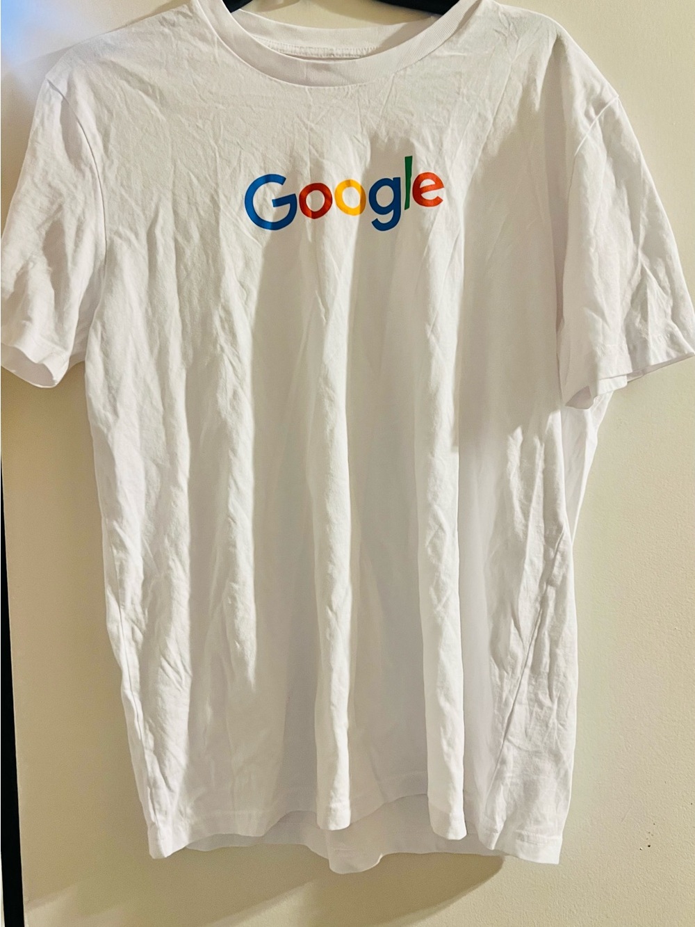 Google White Tee with Multicolor Google Logo Official Merch Men’s M